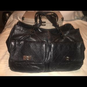 Authentic CHANEL black caviar leather purse